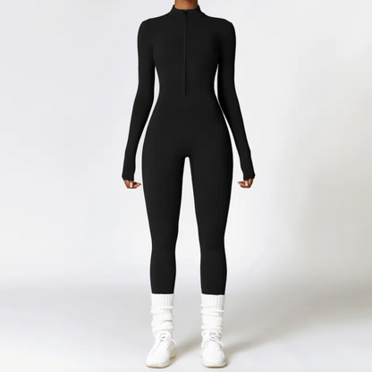 Women's Warm Zipper Yoga Jumpsuit