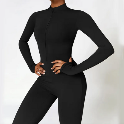 Women's Warm Zipper Yoga Jumpsuit