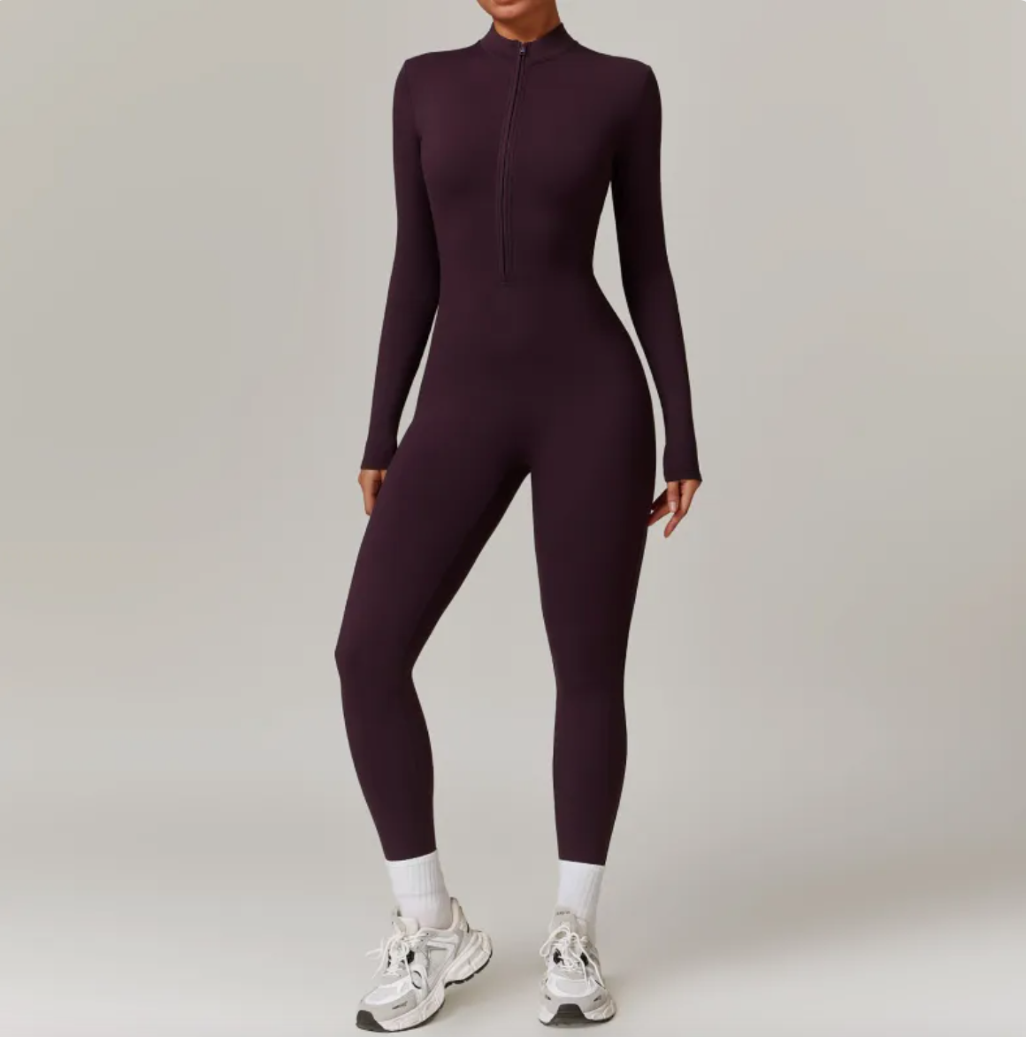 Women's Warm Zipper Yoga Jumpsuit