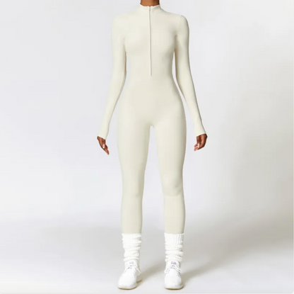 Women's Warm Zipper Yoga Jumpsuit